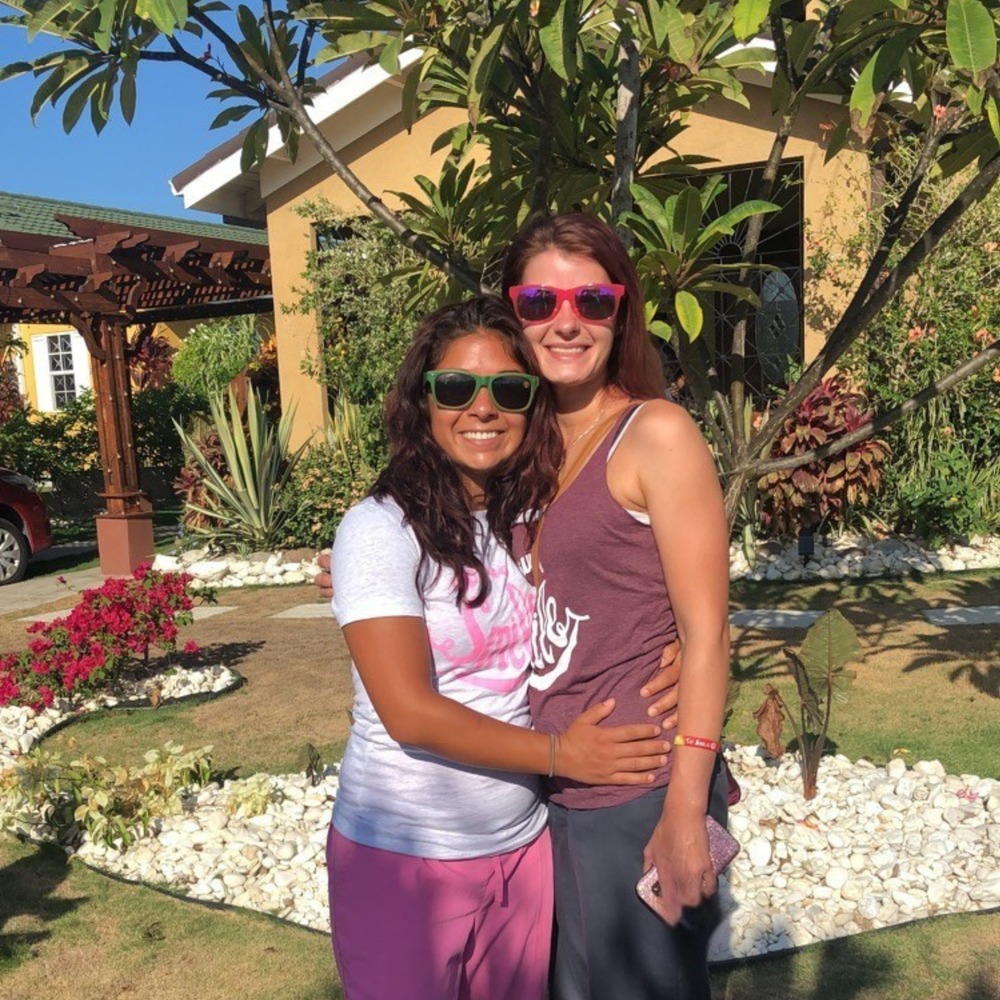 Volunteers outside the mission house in Jamaica